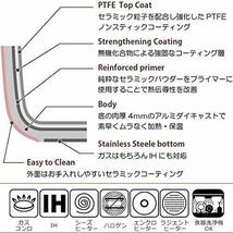 富士ホーロー ウェストファリア IH対応 ガラス蓋付 18cm フライパン スイーツパン ピンク_画像5