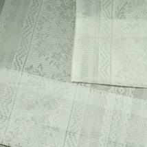 アーリエ(Arie) 日本製 国産 レースカーテン 2枚組 透けない リーフ柄 UVカット 見えにくい 花粉キャッチ 鉄フック ルーペ ホワイト_画像2