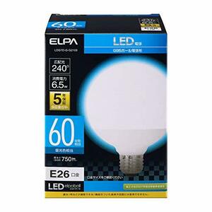 朝日電器 エルパ (ELPA) LED電球 ボール球形 G95 (口金E26 / 60W形 / 白色) 5年保証 / 電球 (LDG7D-G-G2103)