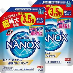 トップ ナノックス(NANOX)【まとめ買い 大容量】トップ スーパーナノックス 蛍光剤無配合 高濃度 洗濯洗剤 液体 詰め替え