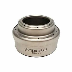 TITAN MANIA(チタンマニア) アルコールストーブ チタン 超軽量 頑丈 バーナー コンパクト ポータブル キャンプ アウトドア ソロキャンプ