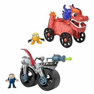 フィッシャープライス(fisher price) ミニオン フィーチャー プレイセット 【ドラゴン&ロケットバイクセット】【2個セット BOX販売】