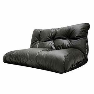  urban through quotient .... sofa [wa-p] made in Japan domestic production floor sofa reclining 2 seater . black synthetic leather 