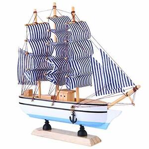 NUOLUX 帆船 木製 帆船模型 船モデル 置物 手作り DIY インテリア 卓上 オフィス 装飾 誕生日 ギフト