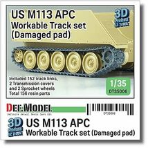 DEF.MODEL デフモデル 1/35 現用 アメリカ M113 装甲兵員輸送車 可動履帯セット ダメージパッドバージョン (各社製 M113用)_画像1