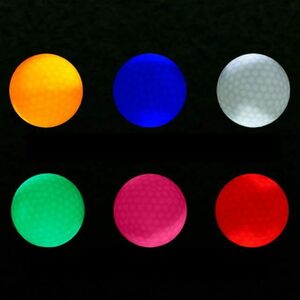 patty ゴルフ LED 光るゴルフボール 6個セット 発光 光るボール ゴルフ練習 マルチカラー 光る ナイター 夜の光 練習用ボール