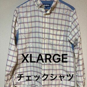 【美品】xlarge チェックシャツ　M