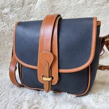 DOONEY&BOURKE スクエア ショルダーバッグ クロスボディ ネイビー ゴールド金具 ドゥーニー＆バーク USA製 ヴィンテージ_画像1