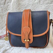 DOONEY&BOURKE スクエア ショルダーバッグ クロスボディ ネイビー ゴールド金具 ドゥーニー＆バーク USA製 ヴィンテージ_画像4