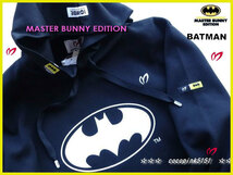 正規本物!マスターバニー★パーリーゲイツ★限定!MBE×バットマン★BATMANコラボ★プルオーバー★フーディ★パーカ★ニット6番(2L)ブラック_画像3