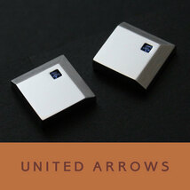 4598◆ユナイテッドアローズ◆カフス◆シルバーブルーストーン◆カフスボタン～カフリンクス◆上質セレクトショップ～UNITED ARROWS◆新品_画像1