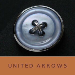 9525◆ユナイテッドアローズ◆ピンズ◆定価5,500円◆白蝶貝ライトブルー◆ピンバッチPINSボタン◆UNITED ARROWS◆新品