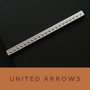 4641◆ユナイテッドアローズ◆ネクタイピン◆シルバー ピンドットライン◆タイピン～タイバー◆上質セレクトショップ～UNITED ARROWS◆新品