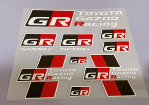 トヨタ GR Gazoo Racing ガズーレーシング ステッカー シール ヤリス 86 スープラ GR SPORT 9点セット ホワイト①