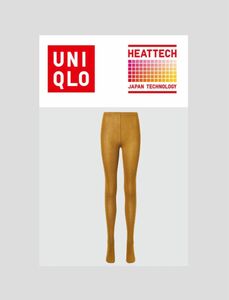 Mヒートテック女ユニクロUNIQLO未使用HEATTECHタイツ黄色ニット