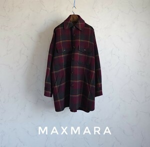 超高級 希少 極上のハンドメイド 極美品 Maxmara 憧れのダブルフェイスコート チェックデザイン マックスマーラ weekend 1枚仕立て 