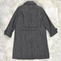 美品★nest Robe★フリーサイズ ネストローブ レディース ダブル ロングコート ウールコート ウール素材 グレー コート アウターJ072_画像2