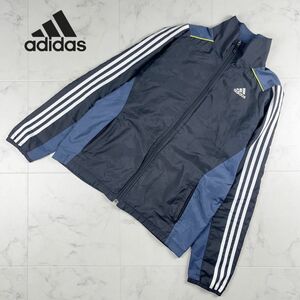 adidas アディダス ナイロンジャケット ウインドブレーカー トップス メンズ バイカラー 黒系 ブラック系 サイズM*IC1064