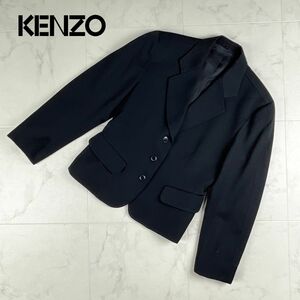 美品 KENZO ケンゾー フォーマル テーラードジャケット 総裏 レディース 黒 ブラック サイズM*IC96