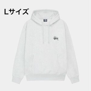 【新品】 スウェットパーカー STUSSY サイズL グレー ベーシック プルオーバー Hooded 裏起毛