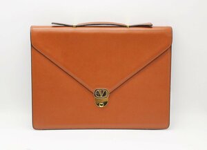 【1円】ヴァレンティノ ガラヴァーニ ビジネスバッグ ブリーフケース 書類かばん ブラウン VALENTINO GARAVANI z23-4111 中古品 z_b