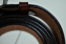 本革 レザー ベルト メンズ レディース GENUINE LEATHER カジュアル ビジネス ベルト 7992208 レッドブラウン 130cm 新品 1円 スタート_画像6