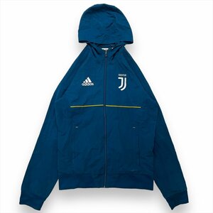 アディダス パーカー ブルー adidas 古着 メンズ M ユベントス サッカーチ―ム ラグラン ターコイズブルー