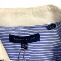 トミーヒルフィガー シャツ 長袖 ストライプ TOMMY HILFIGER 古着 メンズ M ブルー クリーニング済み_画像7