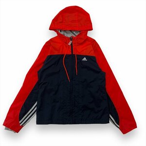 アディダス パーカー レッド adidas 古着 メンズ S 裏地コットン スポーツ