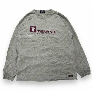 Jansport ジャンスポーツ Tシャツ 長袖 グレー 古着 メンズ L スクールロゴ USA製