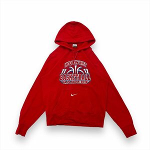 ナイキ パーカー レッド NIKE 古着 メンズ S 刺繍ロゴ バスケチーム