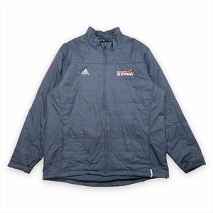 アディダス ジップ ジャケット グレー adidas 古着 メンズ XL スポーツ クリーニング済み