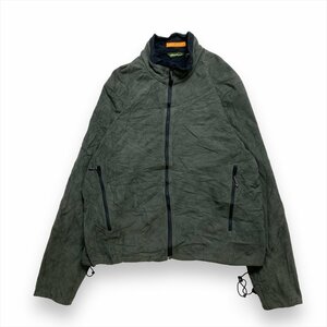 エディーバウアー トップス カーキ Eddie Bauer 古着 メンズ XL フルジップ ファスナーポケット シンプル