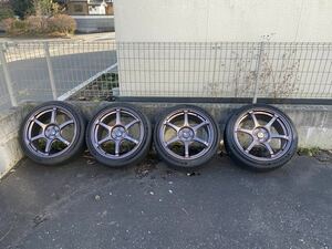 アドバン　ADVAN Racing RG-4 pcd100 5H 18インチ　8.5j +45 4本　Michelinタイヤつき　BRZ GR86 など