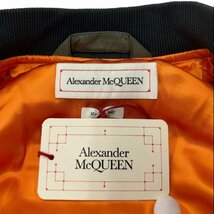 本物保証 新品 Alexander McQEEN アレキサンダーマックイーン ロゴプリントボンバージャケット アウター メンズ カーキ MA-1_画像5