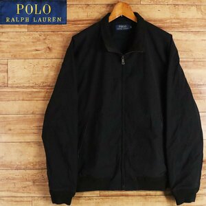 H7S/R9.7-4　POLO RALPH LAUREN　ポロラルフローレン　ナイロンジャケット　ジップアップジャケット　ジャンパー　ブルゾン　M　ブラック