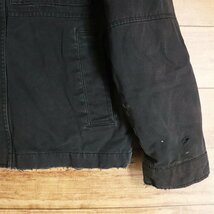 G8S/Y7.11-1　Levi’s　リーバイス　ツイルジャケット　コットンブルゾン　ミリタリー　アウター　メンズ　S　ブラック　古着_画像4