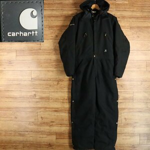 B5S/K6.29-2　Carhartt　カーハート　Extremes　ダック地　オールインワン　ジャンプスーツ　ワークパンツ　つなぎ　ツナギ　ブラック　