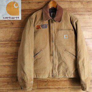 ＃5T/R12.11-2　アメリカ古着　米国製　Carhartt　カーハート　デトロイトジャケット　38　ダックジャケット　ワーク　襟コーデュロイ