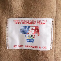 D5S/s6.9-2　80s　ビンテージ　Levi's　リーバイス　1984年　オリンピック　ムートンジャケット 　本革　レザージャケット　44　ベージュ系_画像6