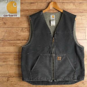 B9T/R12.22-3　アメリカ古着　Carhartt　カーハート　裏ボア　ワークベスト　Lサイズ　メンズ　ジャンパー　ブルゾン