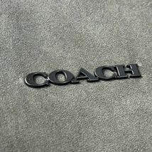 美品/Mサイズ相当★コーチ/COACH 胸ロゴプレート シグネチャー総柄 牛革 カウレザー 起毛スエード ライダース ジャケット ブルゾン メンズ_画像4