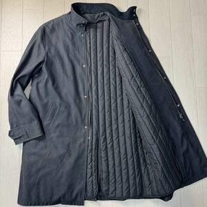 希少/52 XL相当★アルマーニ/ARMANI COLLEZIONI WATER REPELLENT キルティングライナー 中綿 スタンドカラーコート ジャケット 防水 メンズ