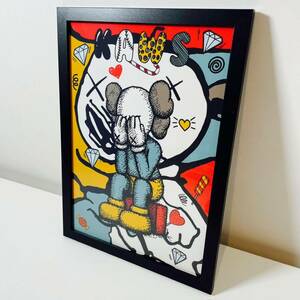 [ чёрный сумма имеется постер ]KAWS( Kaws )12 Bearbrick (A4 размер )