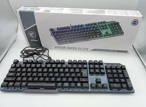 △Y20 MSI Vigor GK50 ELITE BW JP ゲーミングキーボード Kaihl製 Box White軸 日本語配列 KB570