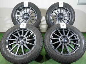 4本 weds 18インチ 7.5J +38 5H PCD 114.3 スタッドレス ヨコハマ アイスガード G075 225/60R18 ハリアー RAV4 エクストレイル レクサス NX