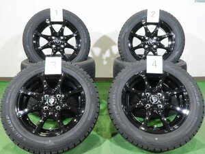 4本 社外 14インチ ホイール 5J +37 4H 100 スタッドレス ダンロップ ウインターマックス WM02 2022年 165/65R14 ハスラー ソリオ デリカD2