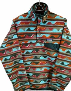 【2016年秋冬限定カラー/美品】patagonia シンチラ スナッププルオーバー　◆XS(日本サイズS~M)/総柄