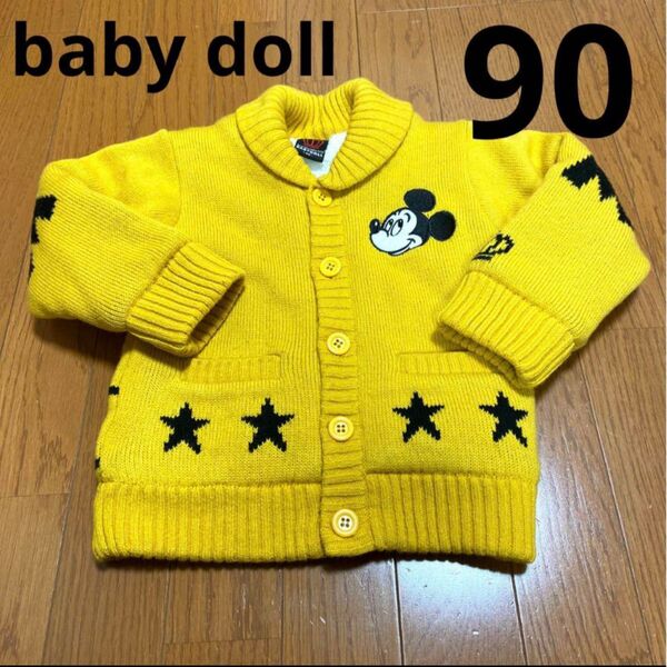 baby doll 裏ボア カウチン　ミッキーマウス　90