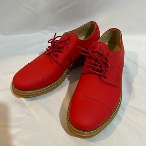 CARVEN RED DERBIES MAT MAT LEATHER SHOES カルヴェン マット レザードレスシューズ レッド